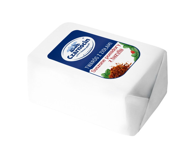 Twaróg z ziołami z Czarnocina - opakowanie: kostka ok. 300 g (cena za kilogram ok. 24,50 zł