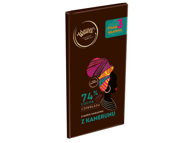 Wawel Czekolada Gorzka 74% cocoa z ziarnem z Kamerunu - cena ok. 8.99 zł