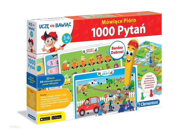 Gra 100 pytań Mówiące Pióro Clementoni, cena 59,90 zł