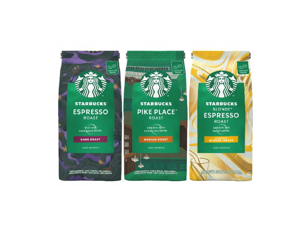 Kawy ziarniste Starbucks - cena ok. 17 zł za opakowanie 200 g