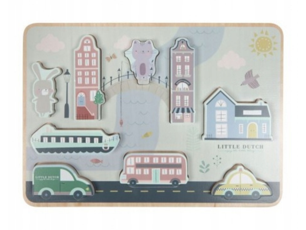 Puzzle Miasto - Little Dutch, cena 59 zł