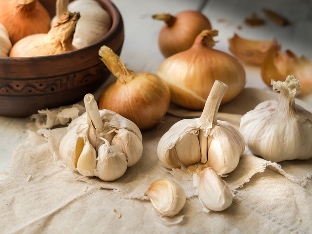 onion and garlic
