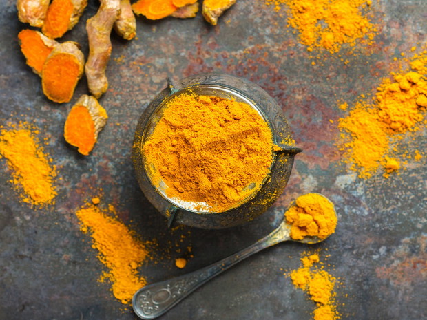 Turmeric root curcuma longa powder