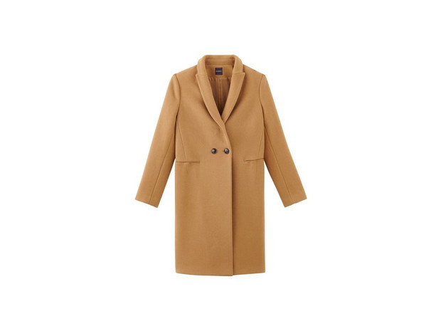 Camelowy płaszcz Promod, cena 559.90 zł