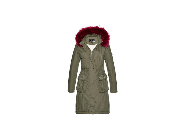 Parka na podszewce typu baranek Bonprix, cena 299,99 zł