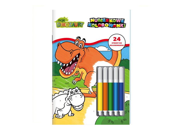 Numerkowe kolorowanie z dinozaurami, cena ok. 9.99 zł