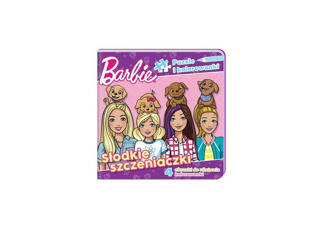 Barbie puzzle i kolorowanki, Słodkie szczeniaczki, cena ok. 15 zł