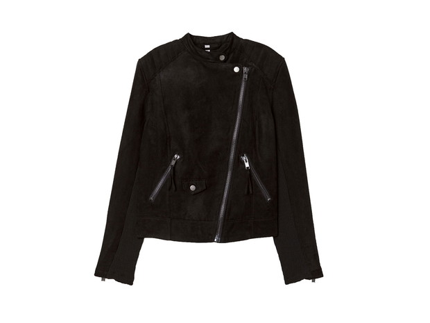 Czarna ramoneska z ekozamszu, H&M, cena ok. 229,99 zł