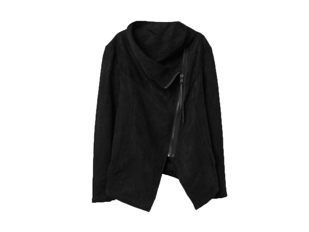 Czarna zamszowa ramoneska, H&M, cena ok. 199,99 zł