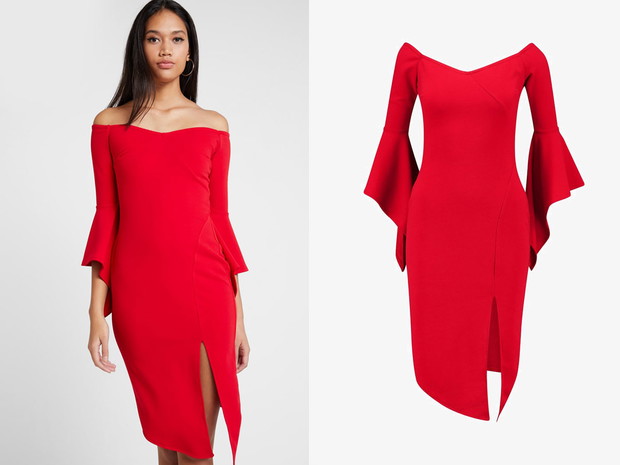 Czerwona sukienka wizytowa, Sista glam (zalando.pl), cena ok. 439,00 zł