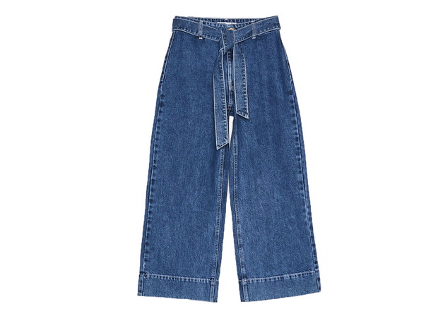 Jeansy culotte z paskiem, Bershka, cena ok. 119,00 zł