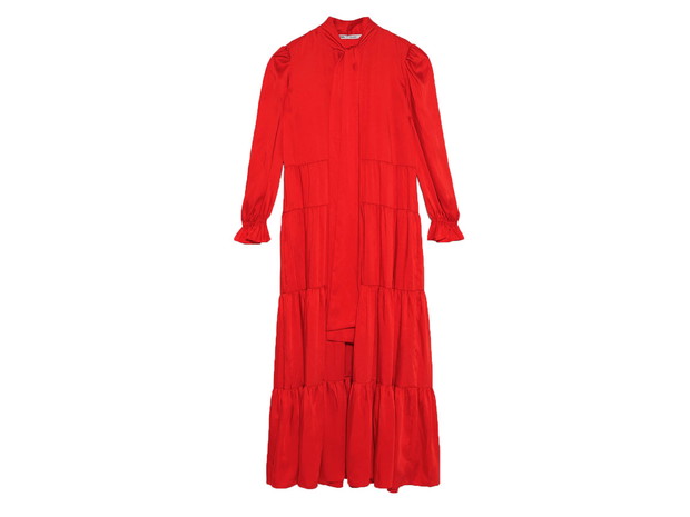 Luźna sukienka z falbanami, Zara, cena ok. 249,00 zł