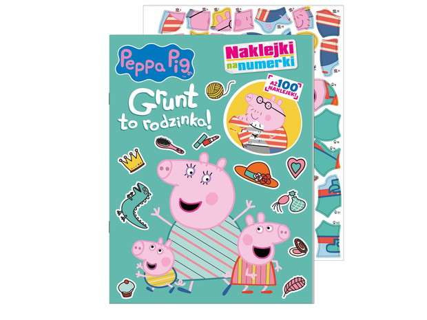 Naklejki na numerki, Świnka Peppa. Grunt to rodzinka!, cena 8.49 zł