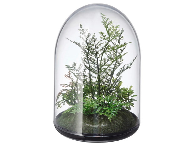 Terrarium ze sztuczną rośliną, IKEA, cena 19,99 zł