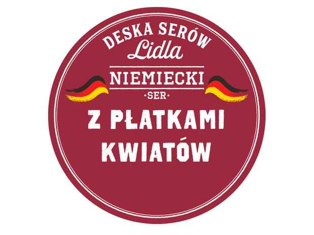Deska Serów Lidla, Niemiecki z płatkami kwiatów