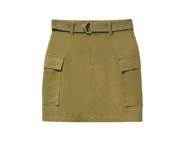 Spódnica mini w kolorze khaki, House, cena ok. 69,99 zł