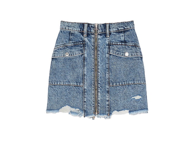 Spódnica ze spranego jeansu, Bershka, cena ok. 99,90 zł