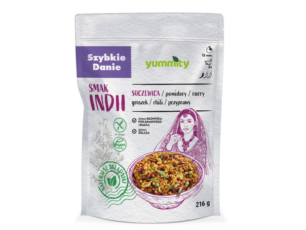 Szybkie danie, Smak Indii, Yummity, cena ok. 11 zł