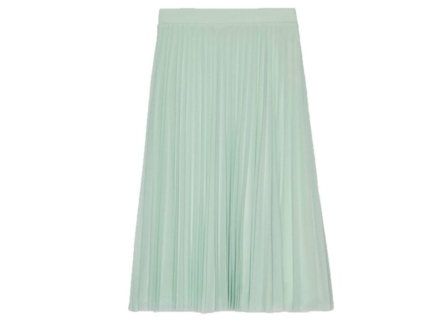 Tiulowa spódnica midi w kolorze miętowym, Bershka, cena ok. 89,90 zł