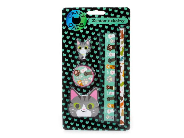 Zestaw szkolny Crazy Cats, do kupienia w Empiku, cena ok. 24.99 zł