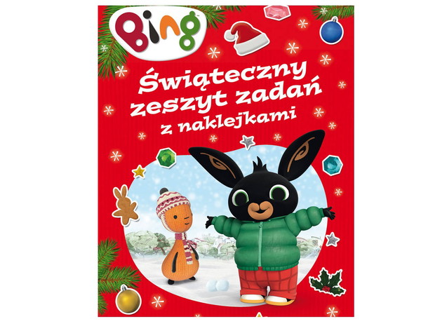 Bing Świąteczny zeszyt zadań z naklejkami, cena ok. 9 zł