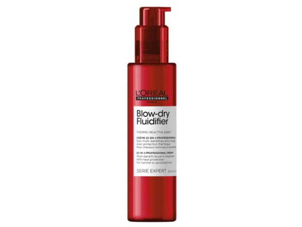 Krem termoochronny zapobiegający puszeniu się włosów Blow-Dry Fluidifier 10w1, L