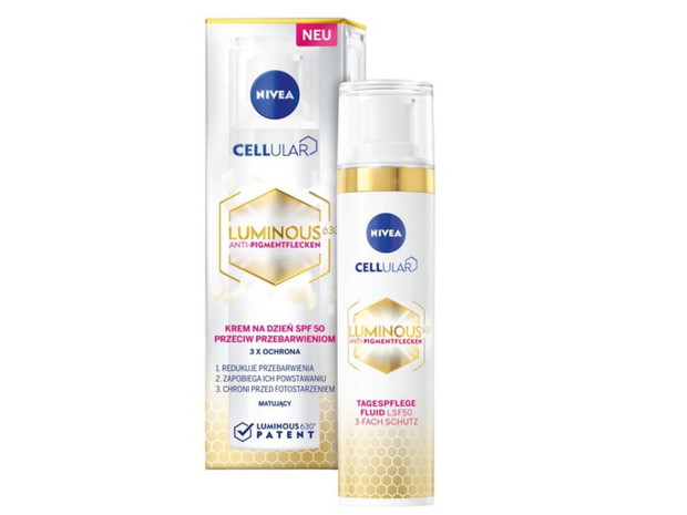 Krem z filtrem do twarzy przeciw przebarwieniom Cellular Luminous SPF50, NIVEA, cena: 89,99 zł