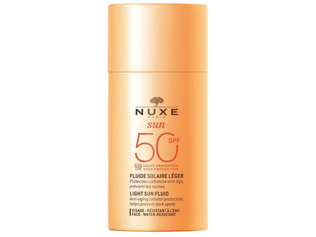 Lekki krem z filtrem do twarzy SPF 50, Nuxe Sun, cena: ok. 92 zł