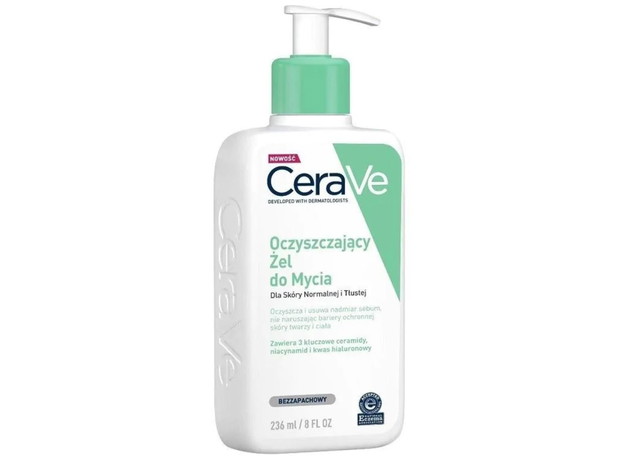 Oczyszczający żel do mycia, CeraVe, cena: ok. 57 zł