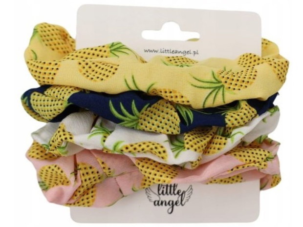 Prezent na Dzień Kobiet dla dziewczynki: gumki typu scrunchie, Little Angel, cena 15,99 zł