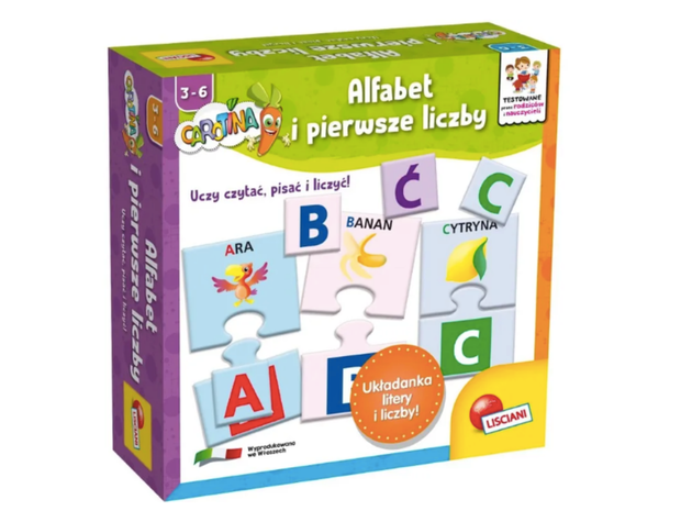 Alfabet i pierwsze liczby, Carotina Preschool, cena 29,99 zł