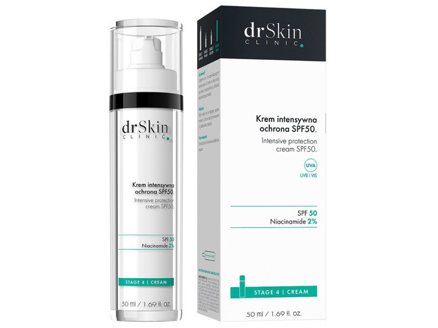 Krem z filtrem do twarzy Intensywna Pielęgnacja SPF50, Dr Skin Clinic, cena: 78,99 zł