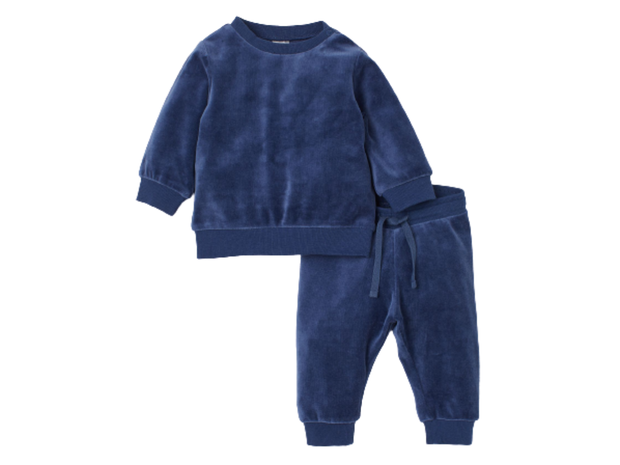 Welurowy komplet 2-częściowy niebieski H&M, cena 69,99 zł