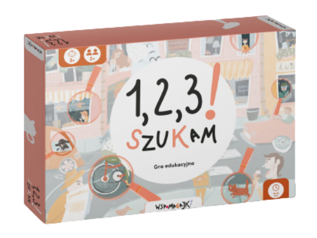 Wspomagajki 1,2,3 Szukam gra loteryjna dla dzieci, cena 59,90 zł
