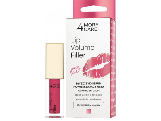 Błyszczyk-serum powiększający usta Lip Volume Filler, MORE4CARE, cena: 39,99 zł