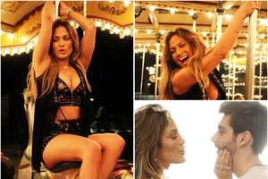 Jennifer Lopez na planie teledysku El Mismo Sol