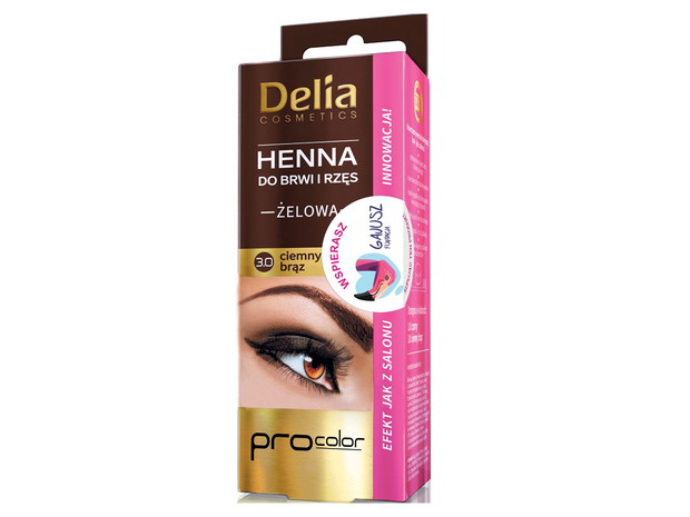 Żelowa henna do brwi i rzęs ciemny brąz, Delia Cosmetics, cena ok. 16 zł