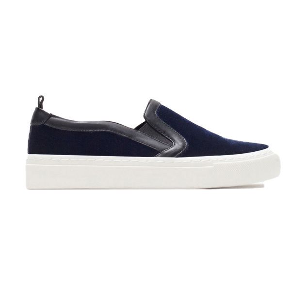 Granatowe trampki slip-on Zara, cena, ok. 199 zł