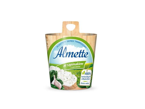 Nowy Almette ze szpinakiem i czosnkiem