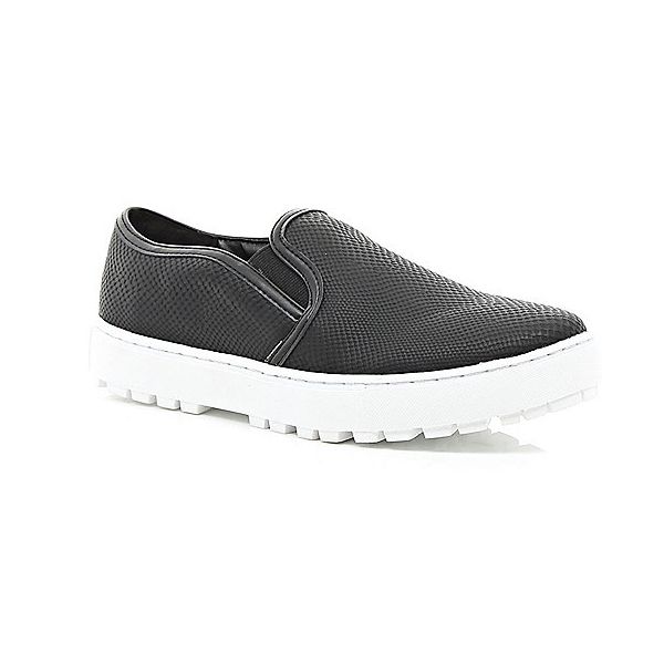 Szare trampki slip-on River Island, cena, ok. 110 zł