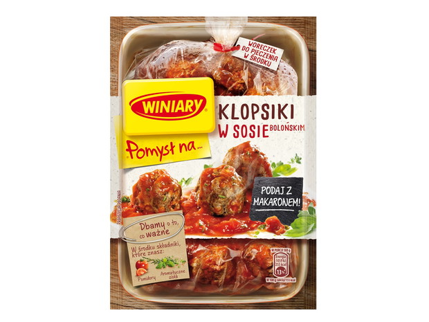 Winiary: Pomysł na..., klopsiki w sosie bolońskim