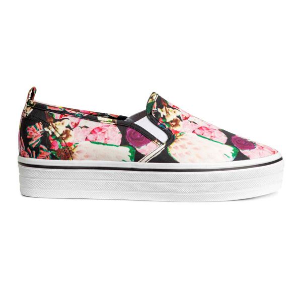 Wzorzyste trampki slip-on H&M, cena, ok. 79,90 zł
