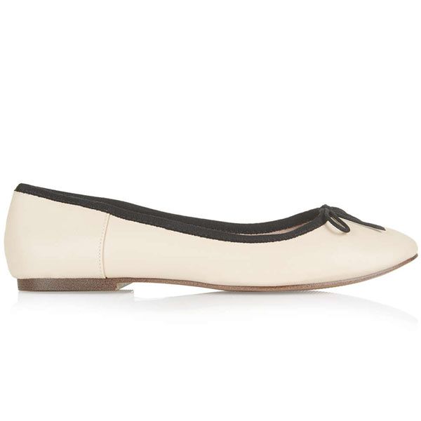 Beżowe baleriny Topshop, cena, ok. 80 zł