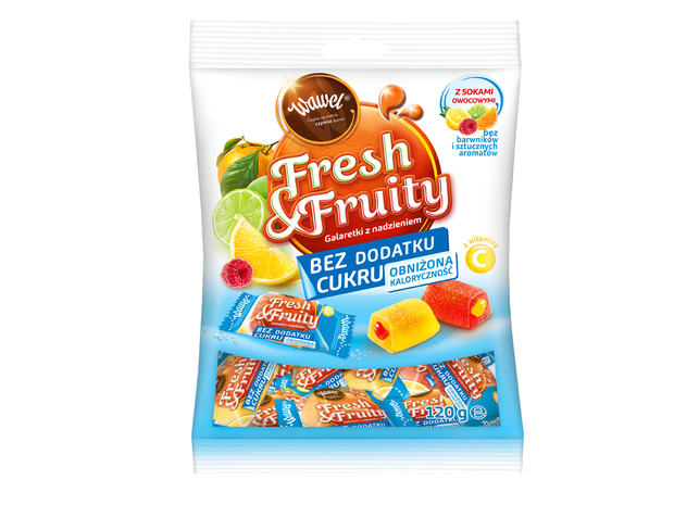 Galaretki Fresh&Fruity Wawel, linia bez dodatku cukru