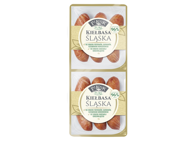 Kiełbasa śląska, linia Pure bez konserwantów, do kupienia w Lidlu