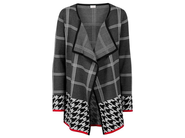 Sweter w kratę Bonprix, cena, ok. 109 zł