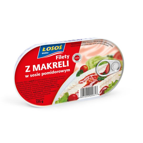 Filety z makreli w sosie pomidorowym, Łosoś Ustka