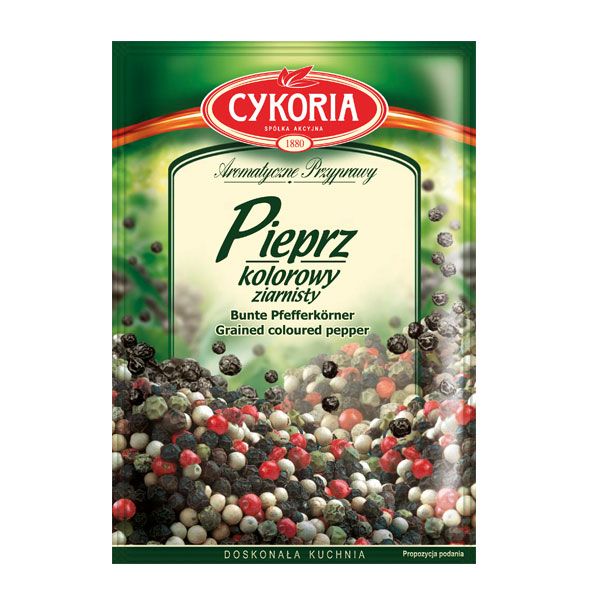 Pieprz kolorowy ziarnisty, Cykoria