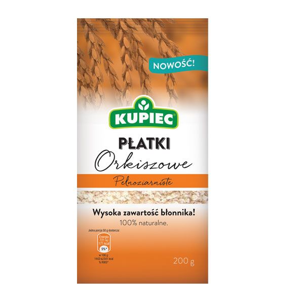 Płatki orkiszowe pełnoziarniste, Kupiec