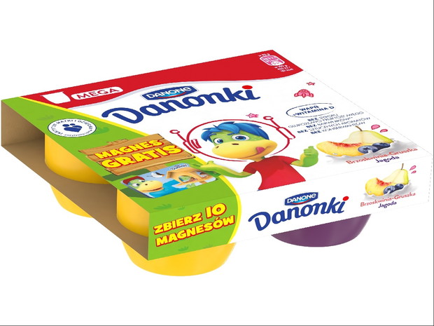 Danonki mega, Gruszka brzoskwinia jagoda, Danone